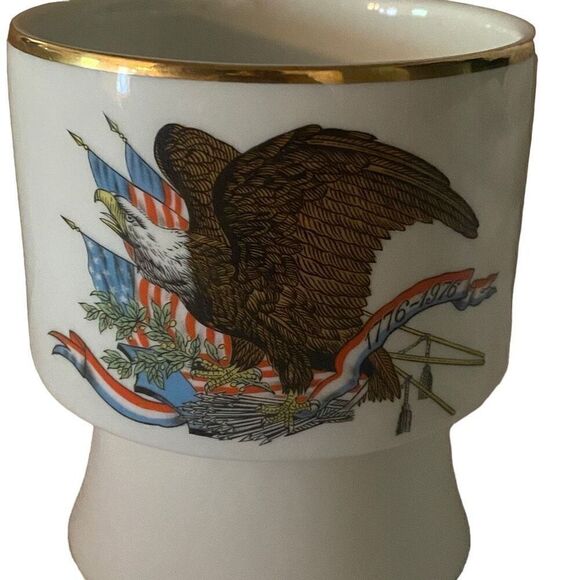Celebrity Fine China Bicentennial Butter Bell 1976 Bald Eagle‎ - Picture 2 of 11